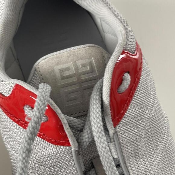 GIVENCHY Men\'s GIV 1 Mesh Clear-Sole Runner Sneakers size 9 Gray Red main image 8